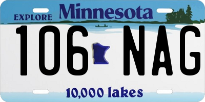 MN license plate 106NAG