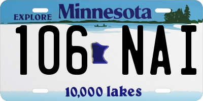 MN license plate 106NAI