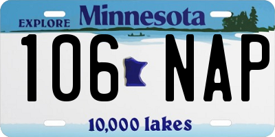 MN license plate 106NAP