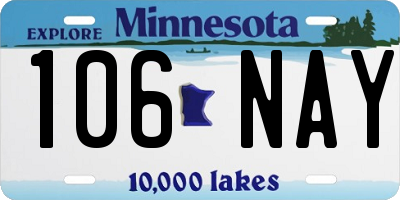 MN license plate 106NAY