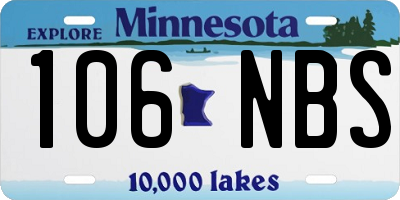 MN license plate 106NBS