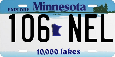 MN license plate 106NEL