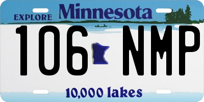 MN license plate 106NMP