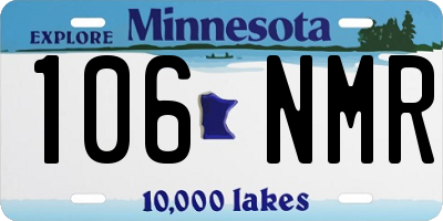 MN license plate 106NMR