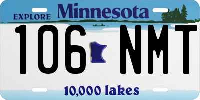 MN license plate 106NMT
