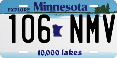 MN license plate 106NMV
