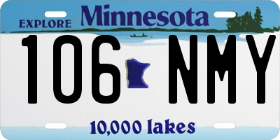 MN license plate 106NMY