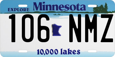 MN license plate 106NMZ