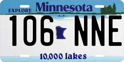 MN license plate 106NNE
