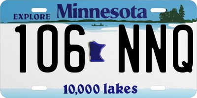 MN license plate 106NNQ