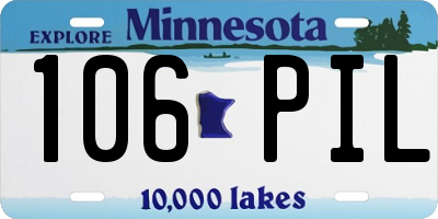 MN license plate 106PIL