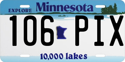 MN license plate 106PIX