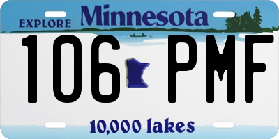 MN license plate 106PMF