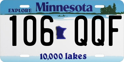 MN license plate 106QQF