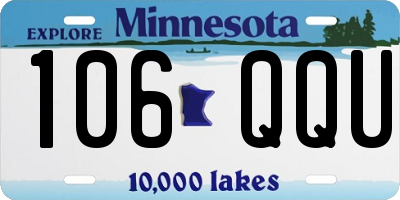 MN license plate 106QQU