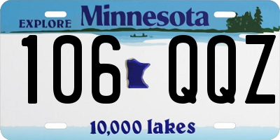 MN license plate 106QQZ