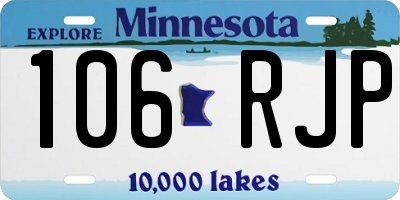 MN license plate 106RJP