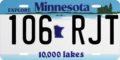 MN license plate 106RJT