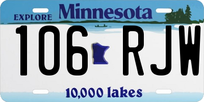MN license plate 106RJW