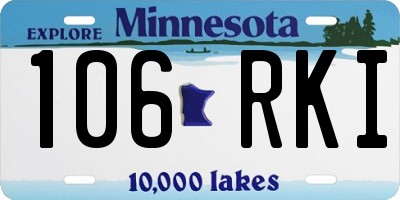 MN license plate 106RKI