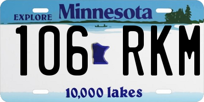 MN license plate 106RKM
