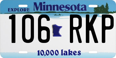 MN license plate 106RKP