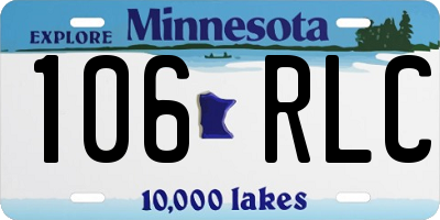 MN license plate 106RLC
