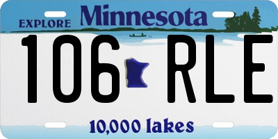 MN license plate 106RLE