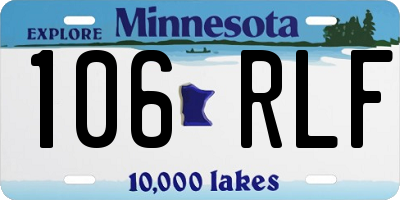 MN license plate 106RLF