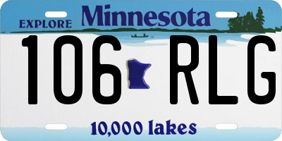 MN license plate 106RLG