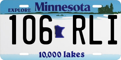 MN license plate 106RLI