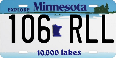 MN license plate 106RLL