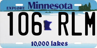 MN license plate 106RLM