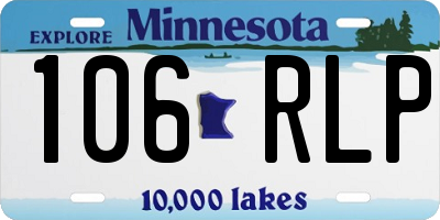 MN license plate 106RLP