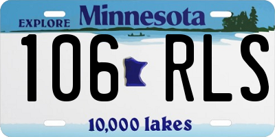 MN license plate 106RLS
