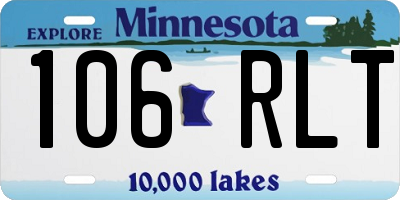 MN license plate 106RLT
