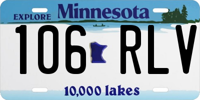 MN license plate 106RLV