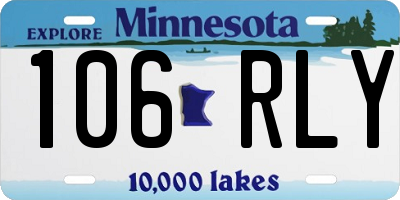 MN license plate 106RLY