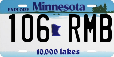 MN license plate 106RMB