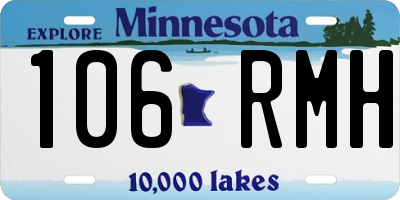 MN license plate 106RMH