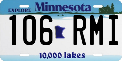 MN license plate 106RMI