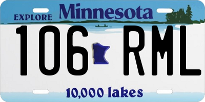 MN license plate 106RML