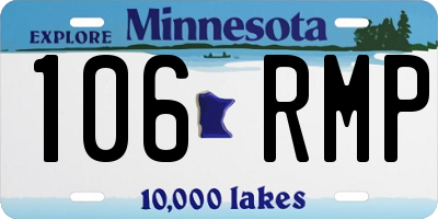 MN license plate 106RMP