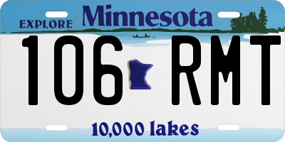 MN license plate 106RMT