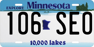 MN license plate 106SEO