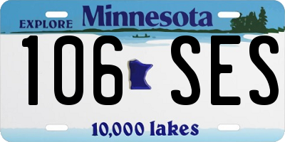 MN license plate 106SES