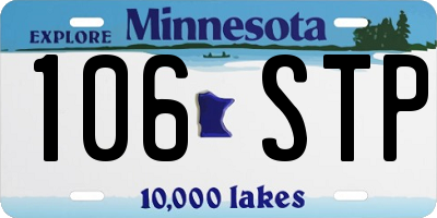 MN license plate 106STP