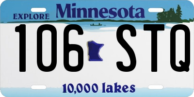 MN license plate 106STQ
