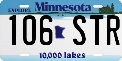 MN license plate 106STR