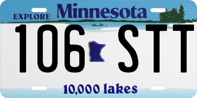 MN license plate 106STT